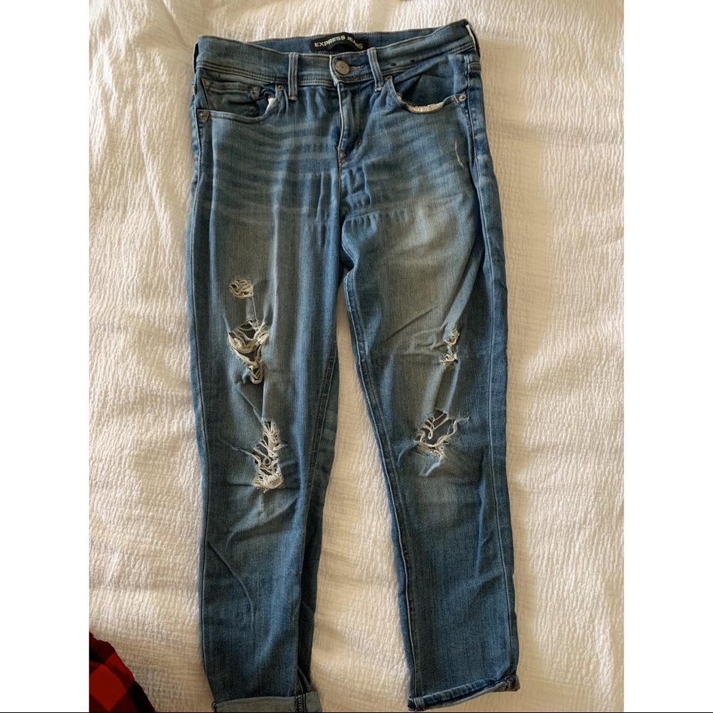 Express distressed jeggings- size 26